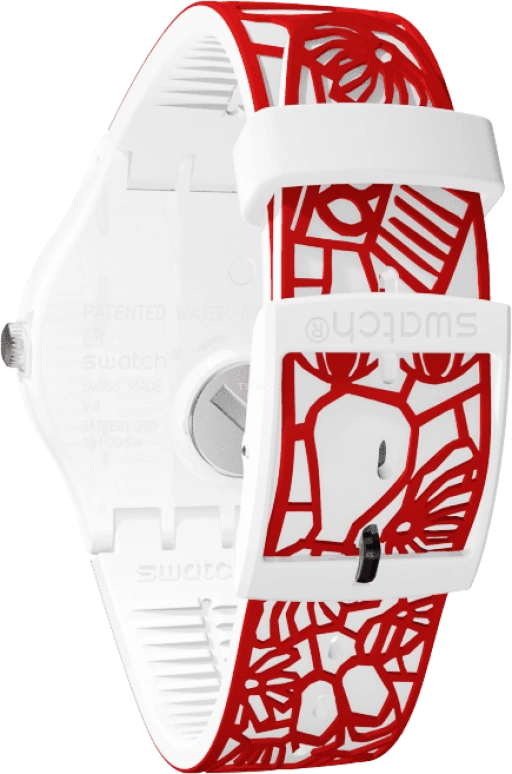 Swatch,Originals 41mm,41mm,Plastic,White,Closed,SUOZ259C