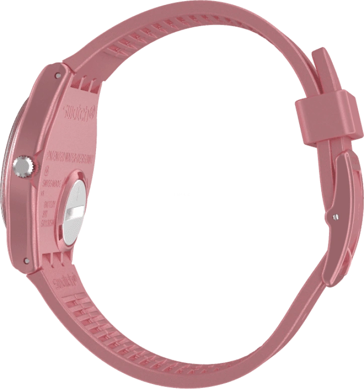 Swatch,Originals 34mm,34mm,Plastic,Pink,Sapphire,Crystal Glass,GP404