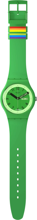 Swatch,Originals 41mm,41mm,Bio-sourced,Green,Quartz,Date,Day,SO29G704