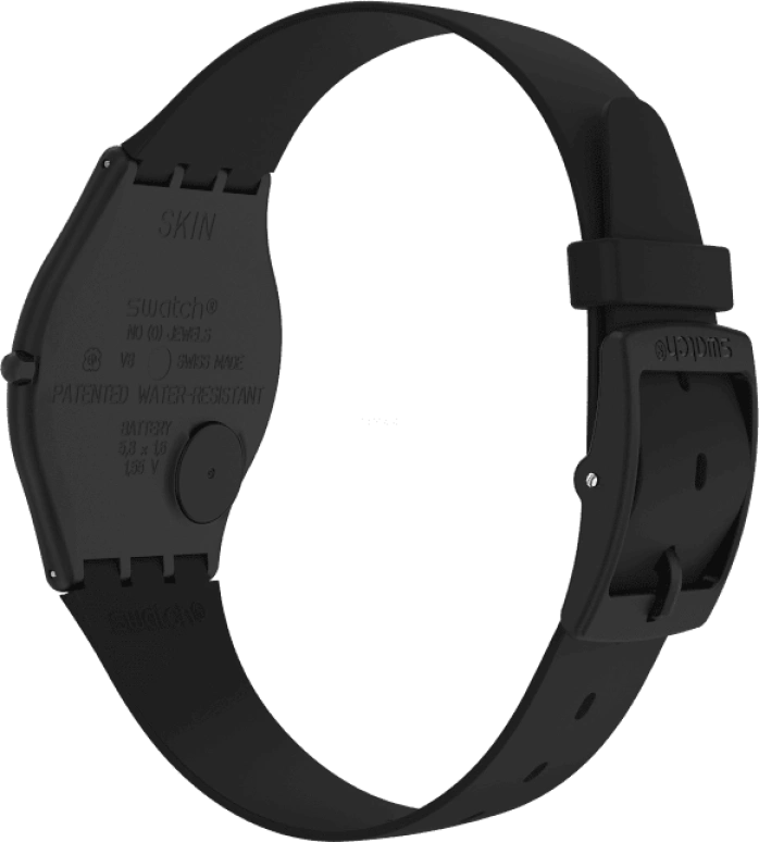 Swatch,SKIN 34mm,34mm,Ceramic,Black,Quartz,Round,SS09B100
