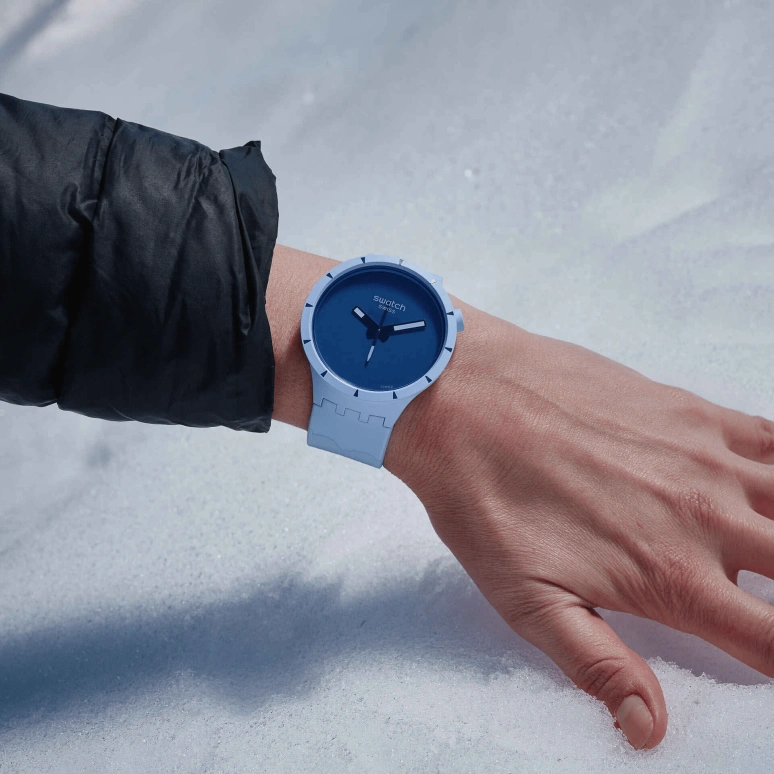 Swatch,THE BOLD 47mm,47mm,Bioceramic,Ceramic,Blue,Sapphire,Crystal Glass,SB03N102