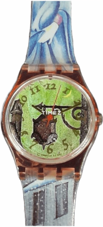 Swatch,Other 25mm,25mm,Plastic,Green,Quartz,Tonneau,Orange,LP114