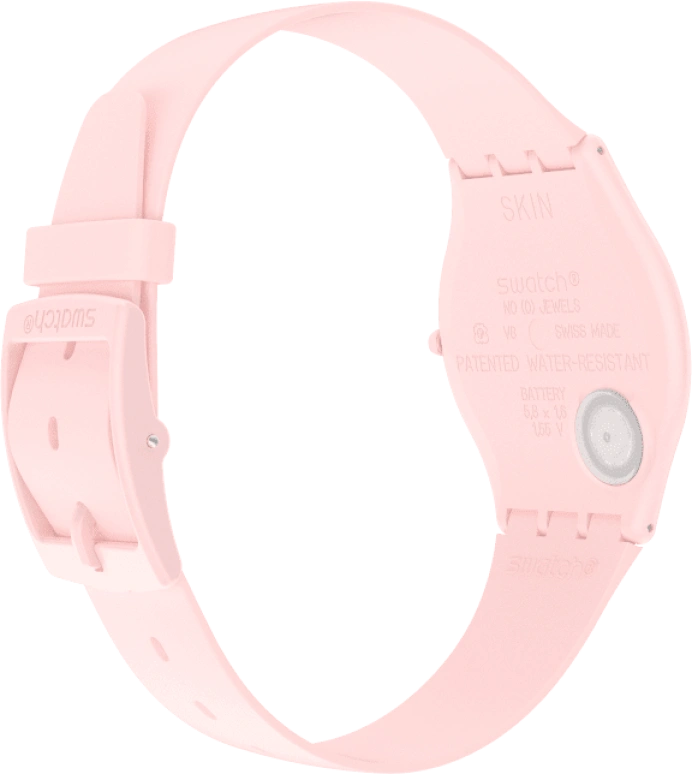 Swatch,SKIN 34mm,34mm,Ceramic,Pink,Closed,SS09P100