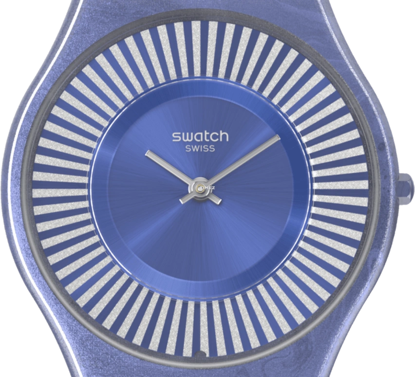 Swatch,Other 34mm,34mm,Bio-sourced,Blue,Quartz,Sapphire,Crystal Glass,Round,SS08N110