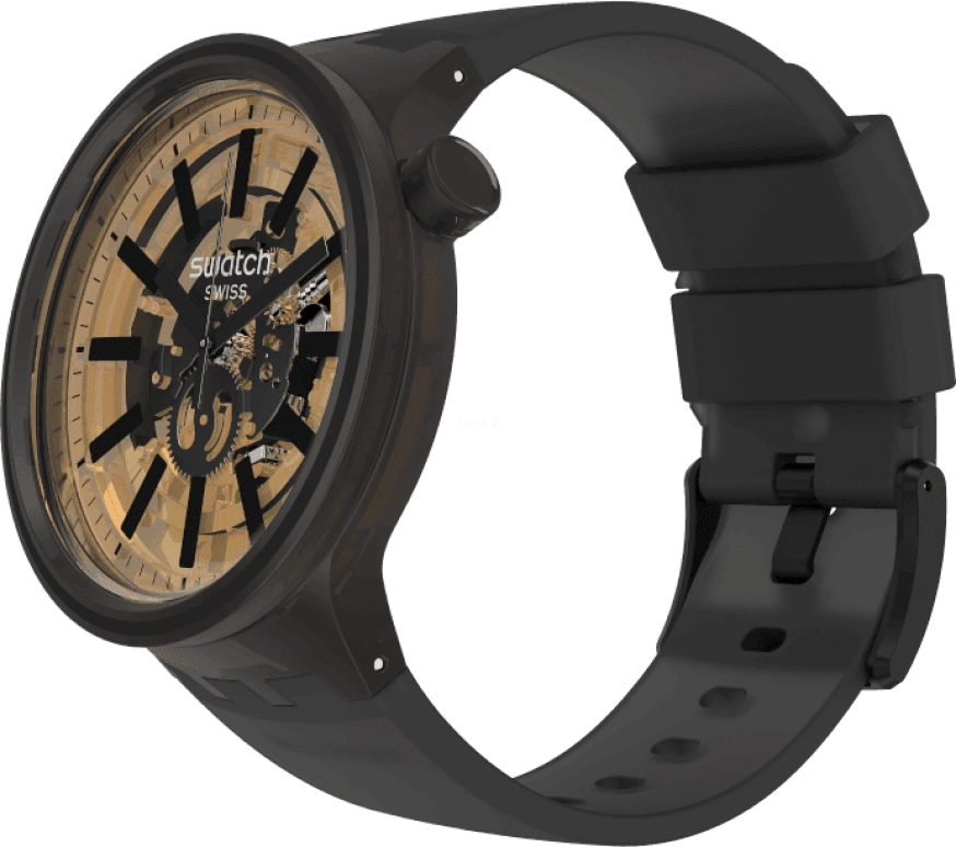 Swatch,THE BOLD 47mm,47mm,Plastic,Coffee,Brown,SO27B115