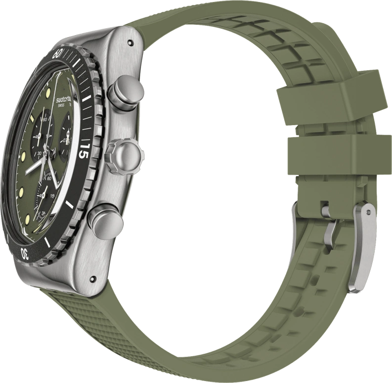 Swatch,IRONY 43mm,43mm,Stainless Steel,Green,YVS488