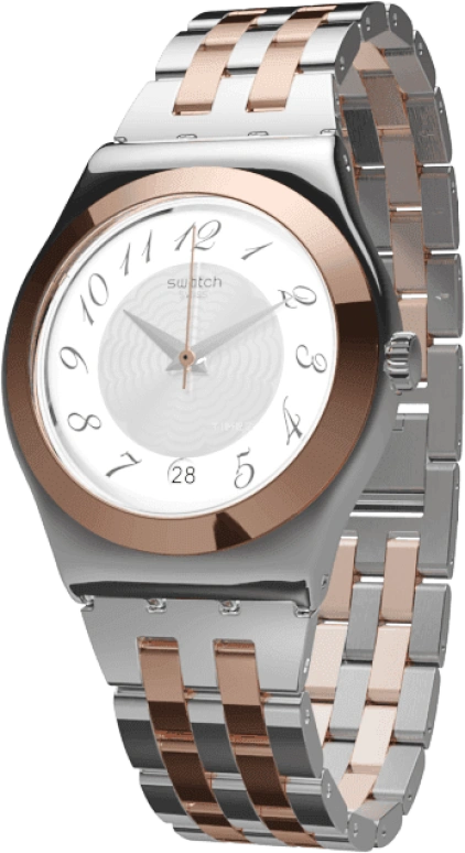 Swatch,IRONY 33mm,33mm,Stainless Steel,Silver White,Quartz,Day,Round,YLS454G