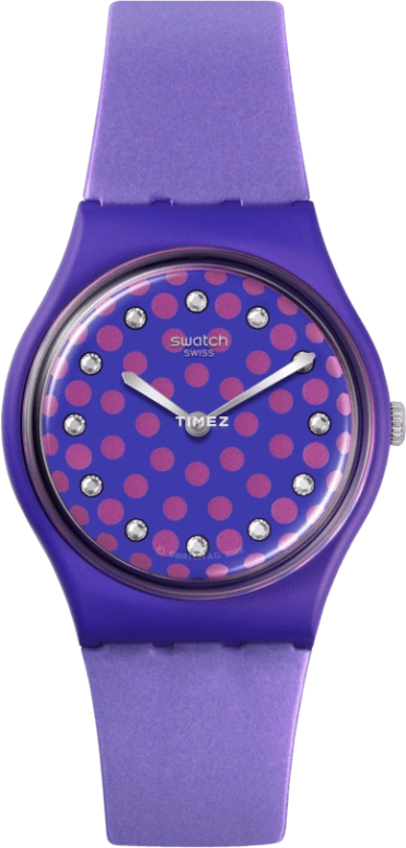 Swatch,Originals 34mm,34mm,Bioceramic,Purple,Pink,Quartz,Sapphire,Crystal Glass,Round,SO31V100