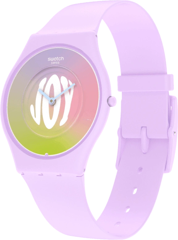 Swatch,SKIN 34mm,34mm,Ceramic,Multi-Color,Quartz,Round,Pink,SS09V101