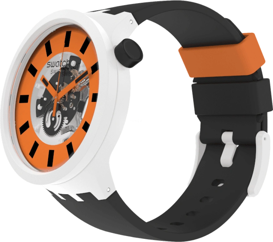 Swatch,THE BOLD 47mm,47mm,Bioceramic,Ceramic,Orange,SB03M104