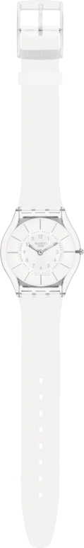 Swatch,Other 34mm,34mm,Bio-sourced,White,Quartz,Sapphire,Round,SS08K102,SS08K102-S14