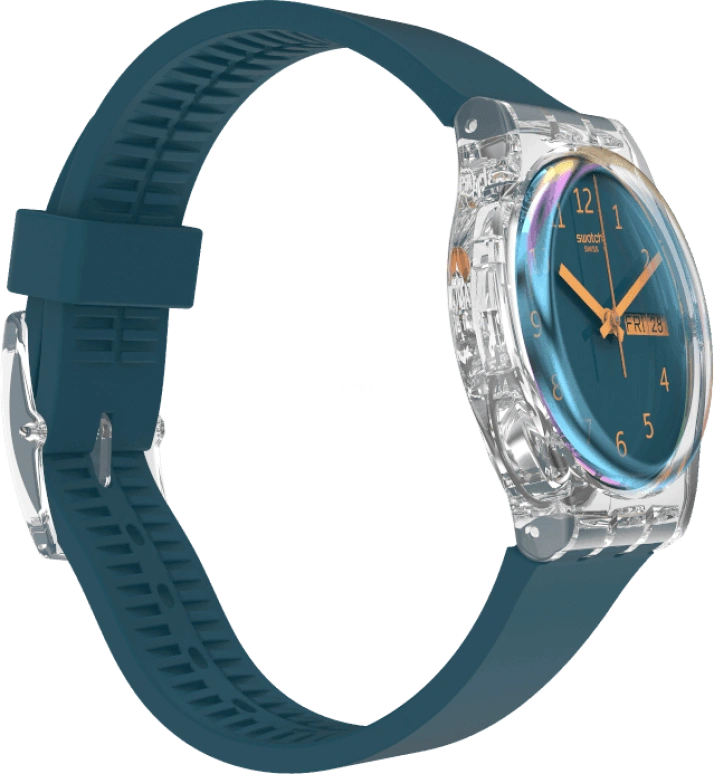 Swatch,Originals 34x39.20mm,34x39.20mm,Plastic,Coffee,Cyan,GE721