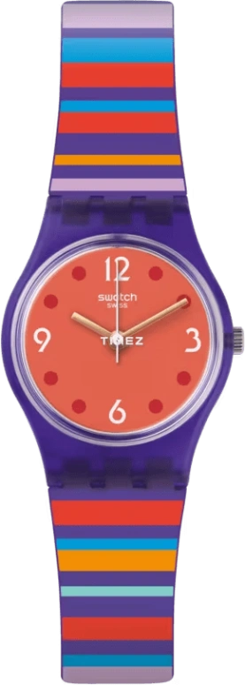 Swatch,Originals 25mm,25mm,Plastic,Orange,Quartz,Tonneau,Purple,LV119