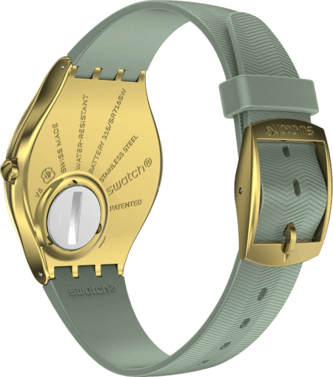 Swatch,SKIN 38mm,38mm,Gold,Closed,SYXG113