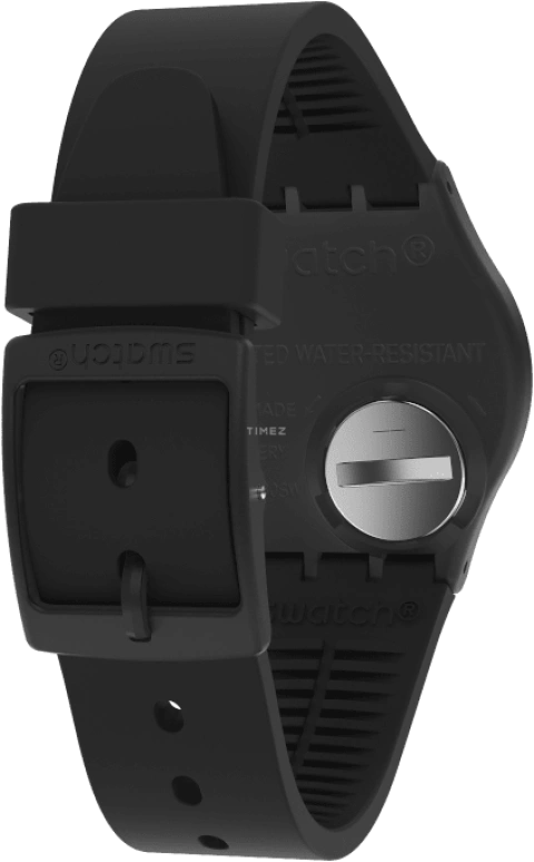Swatch,Originals 39.20mm,39.20mm,Plastic,Black,Sapphire,Crystal Glass,Closed,GB757