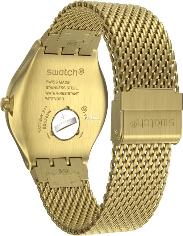 Swatch,IRONY 42.70mm,42.70mm,Stainless Steel,Brown,Quartz,Day,Tonneau,YWG409M
