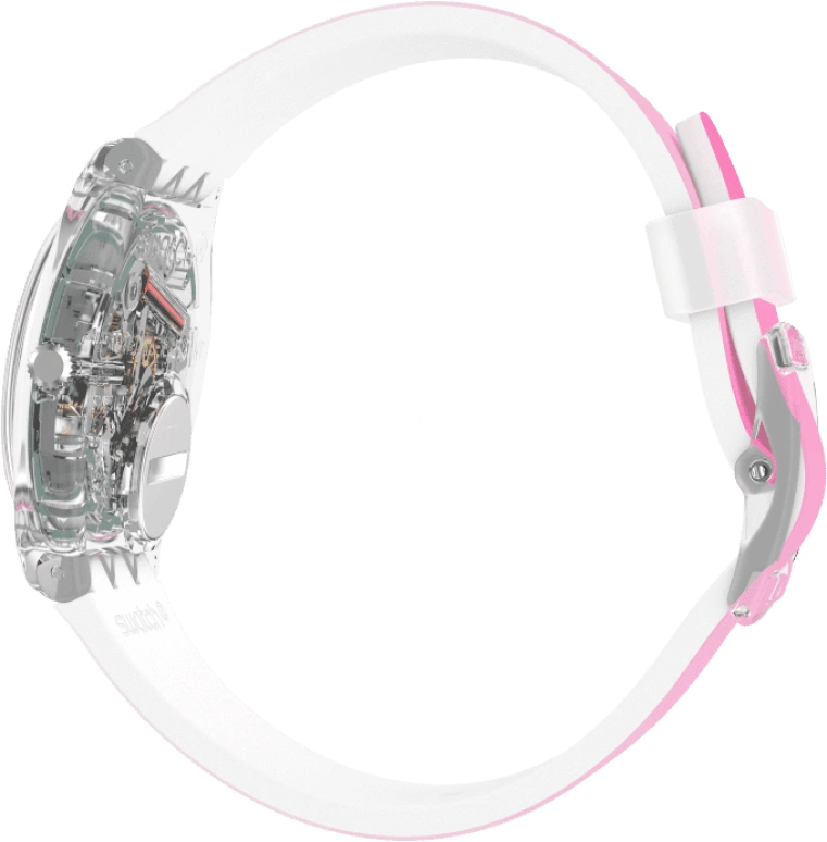 Swatch,Originals 34mm,34mm,Plastic,Pink,Sapphire,Crystal Glass,GE719