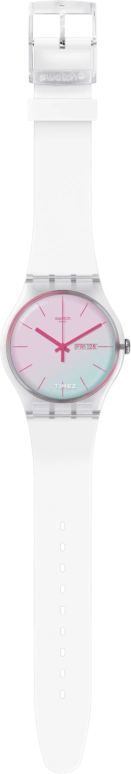 Swatch,Originals 41mm,41mm,Bio-sourced,Pink,Quartz,Date,Round,SO29K704,SO29K704-S14