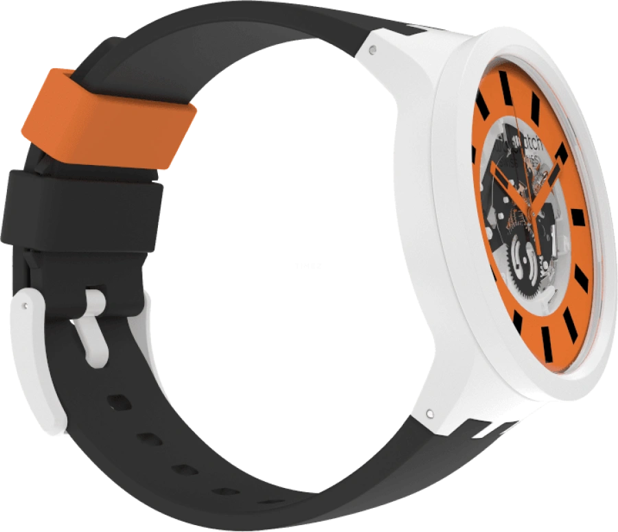 Swatch,THE BOLD 47mm,47mm,Bioceramic,Ceramic,Orange,SB03M104