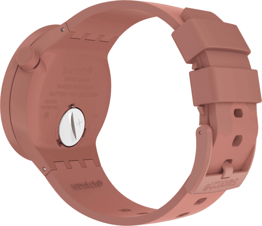 Swatch,THE BOLD 47mm,47mm,Bioceramic,Ceramic,Red,Sapphire,Crystal Glass,SB03R100