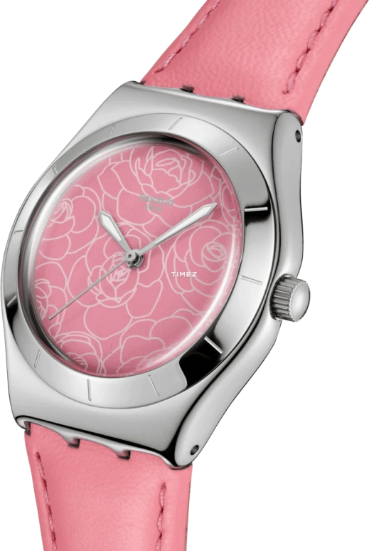 Swatch,IRONY 33mm,33mm,Stainless Steel,Pink Red,Quartz,Sapphire,Crystal Glass,Round,YLS234