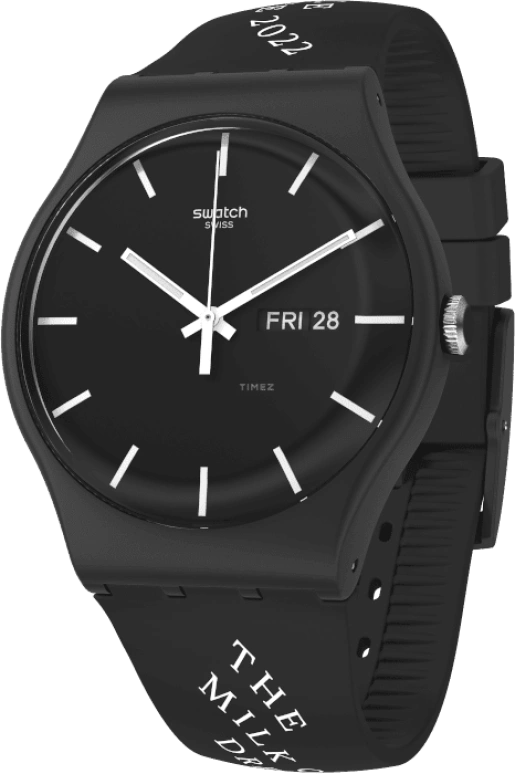 Swatch,Originals 41mm,41mm,Plastic,Black,SUOB720R
