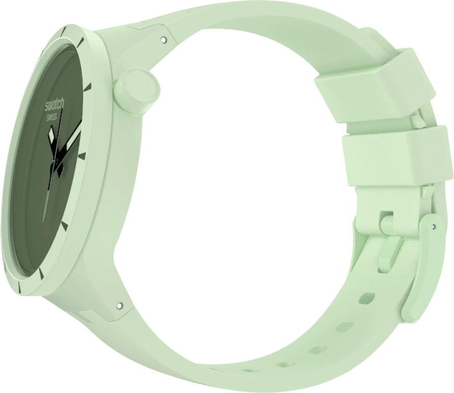 Swatch,THE BOLD 47mm,47mm,Bioceramic,Ceramic,Green,Quartz,Sapphire,Crystal Glass,Round,SB03G100