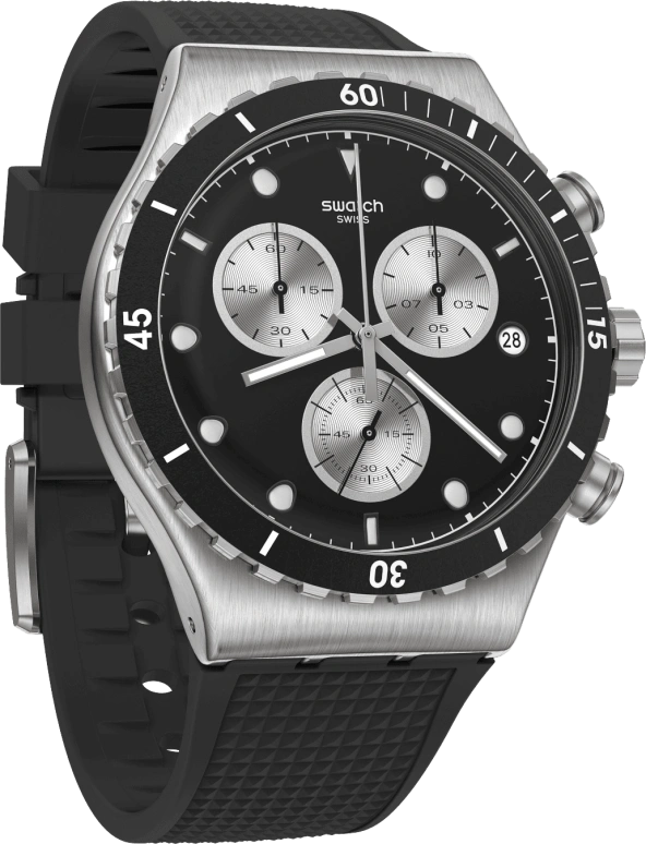 Swatch,IRONY 43mm,43mm,Stainless Steel,Black,YVS487