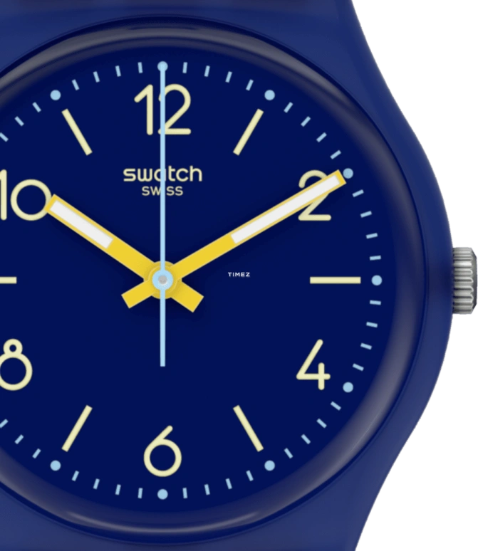 Swatch,Other 34mm,34mm,Bio-sourced,Blue,Quartz,Sapphire,Crystal Glass,Round,SO28N108