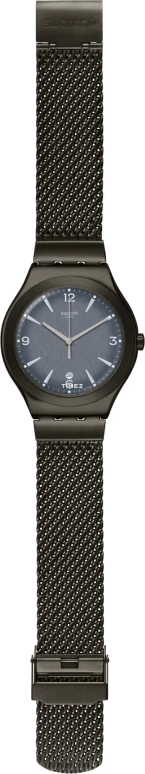 Swatch,IRONY 42.70mm,42.70mm,Stainless Steel,Blue,Grey,Quartz,Tonneau,Black,YWM403M