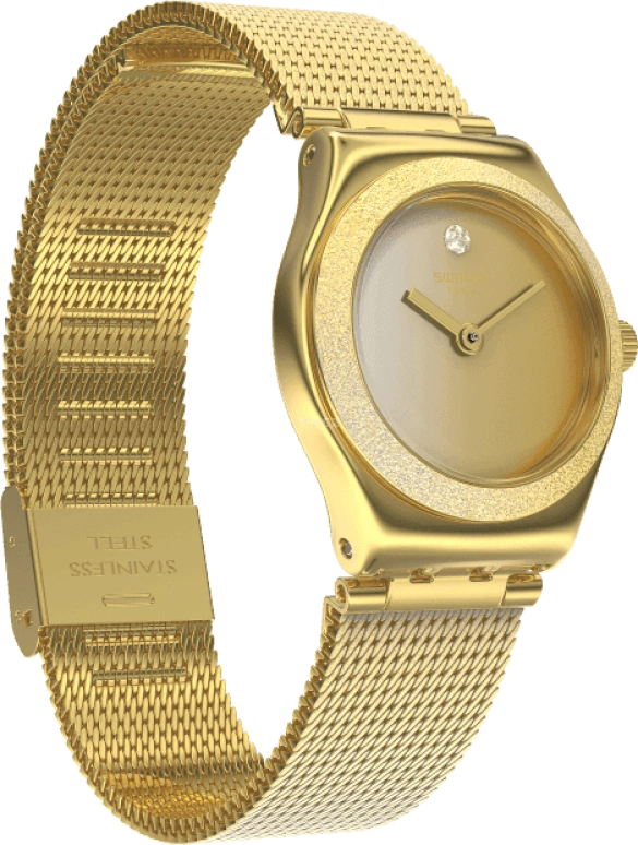 Swatch,IRONY 25x28.70mm,25x28.70mm,Gold,YSG167M