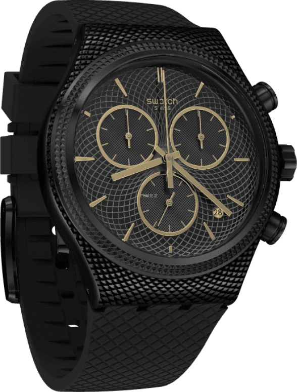 Swatch,IRONY 43x49mm,43x49mm,Black,YVB408
