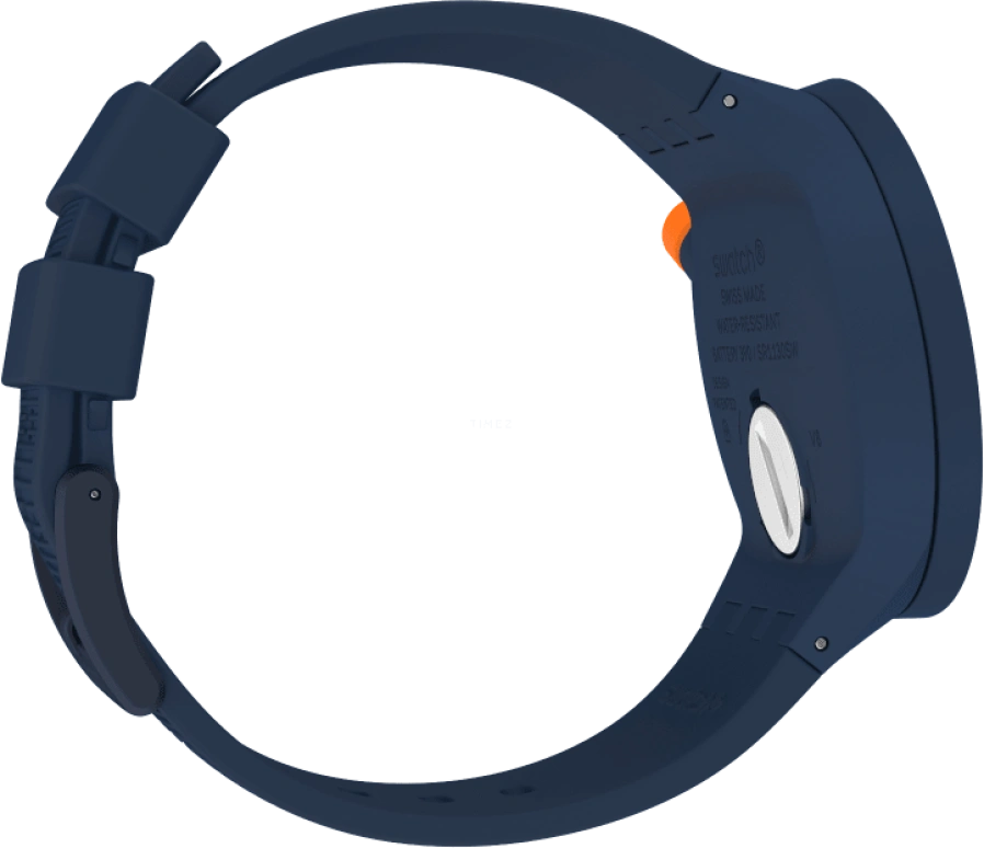 Swatch,THE BOLD 47mm,47mm,Plastic,Blue,Closed,SO27N110