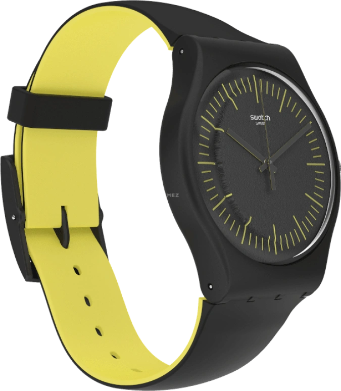 Swatch,Originals 41mm,41mm,Black,Sapphire,Crystal Glass,Open,SUOB184