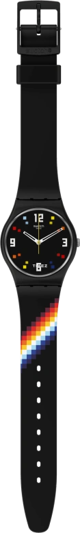 Swatch,Other 34mm,34mm,Bio-sourced,Black,Quartz,Sapphire,Crystal Glass,Round,SO28B705