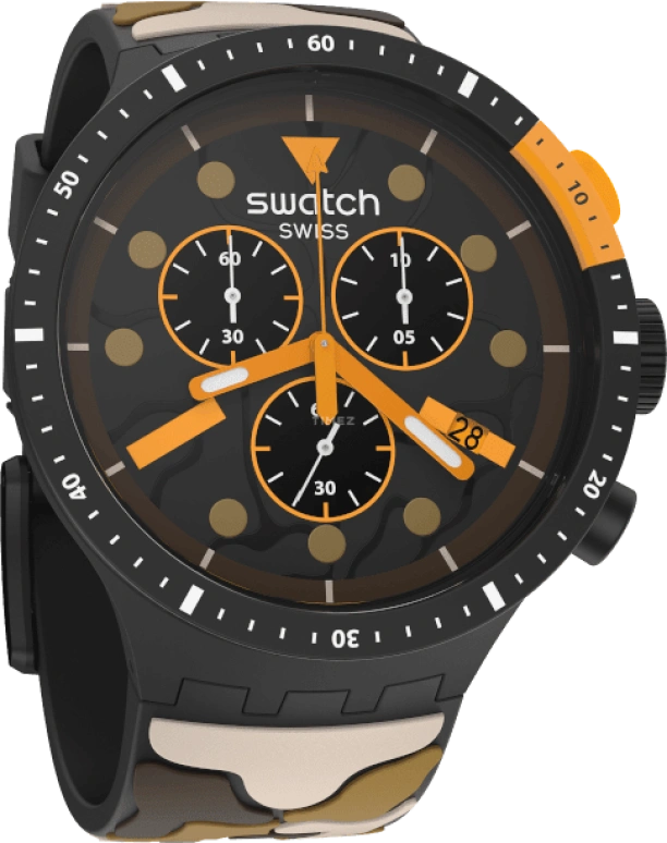 Swatch,THE BOLD 47mm,47mm,Plastic,Black,SB02B410