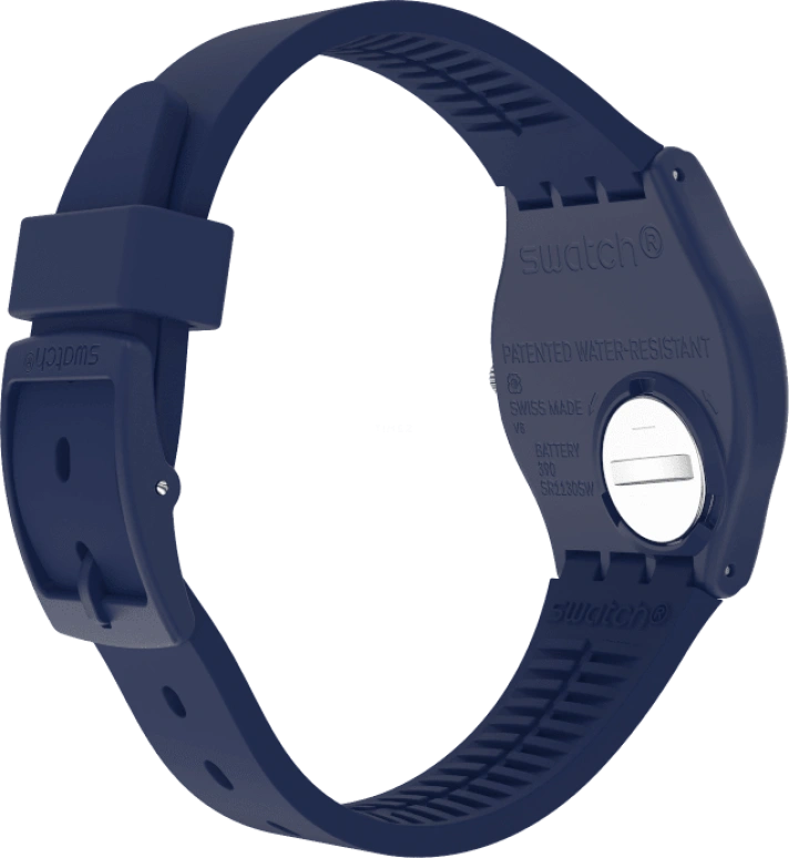 Swatch,Originals 39.20mm,39.20mm,Plastic,Blue,Sapphire,Crystal Glass,Closed,GN726