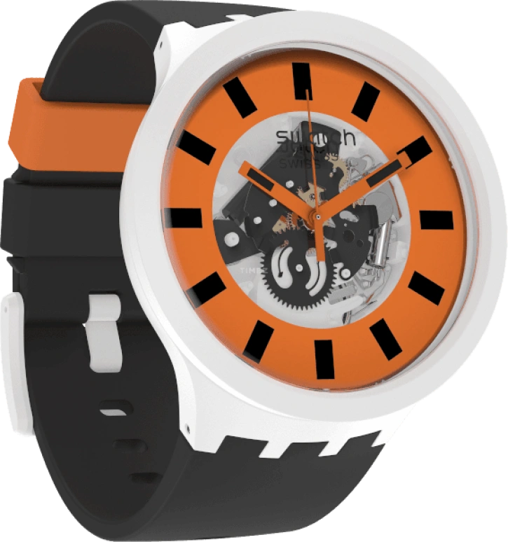 Swatch,THE BOLD 47mm,47mm,Bioceramic,Ceramic,Orange,SB03M104