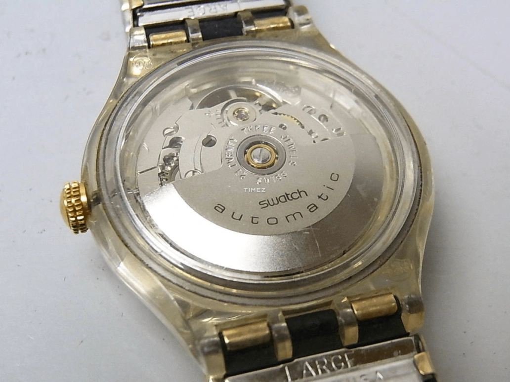Swatch,Other 37mm,37mm,Plastic,Skeleton,Automatic,Sapphire,Crystal Glass,Tonneau,SAK113
