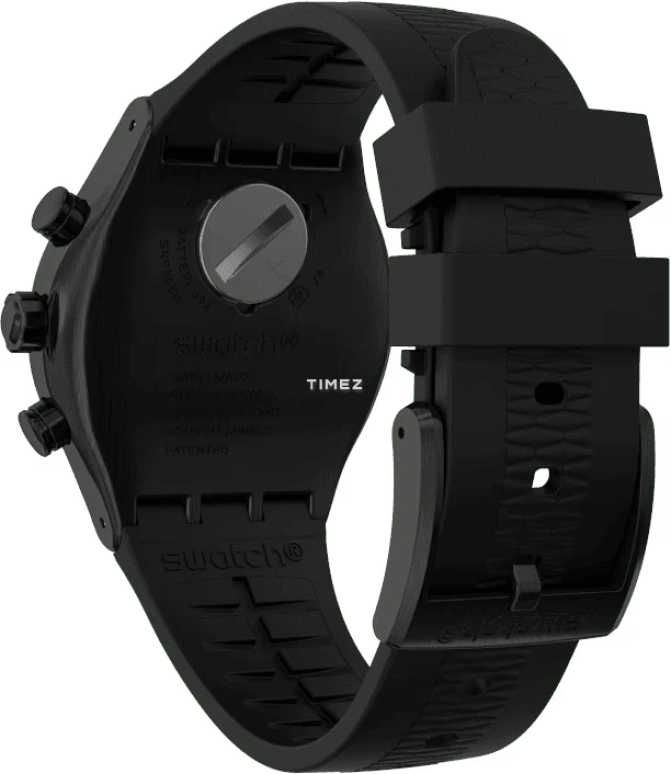 Swatch,IRONY 43mm,43mm,Stainless Steel,Black,Quartz,Chronograph,Day,YVB405
