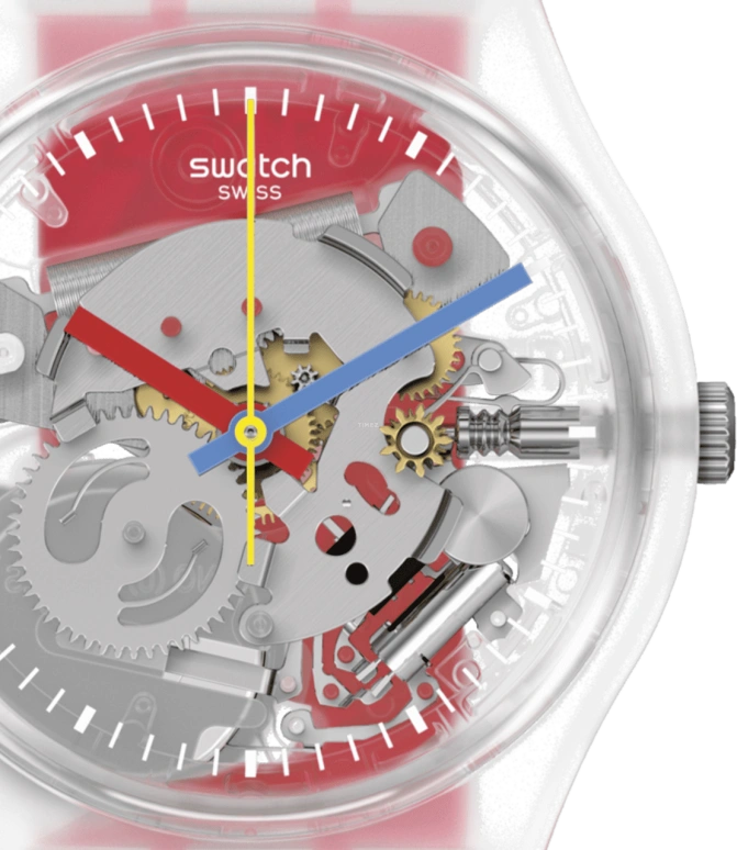 Swatch,CLEAR 34mm,34mm,Open,GE292