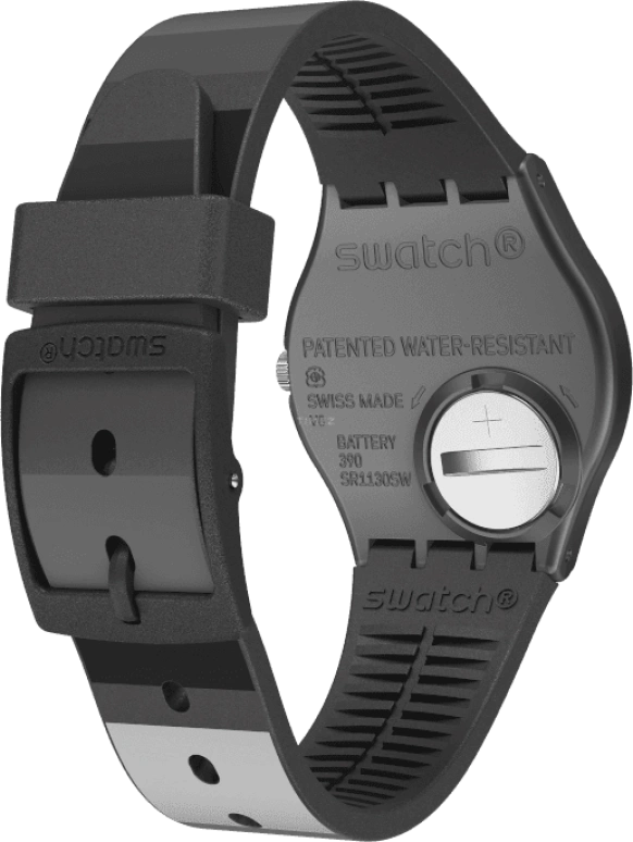 Swatch,Originals 34mm,34mm,Plastic,Black,Quartz,Round,GB430