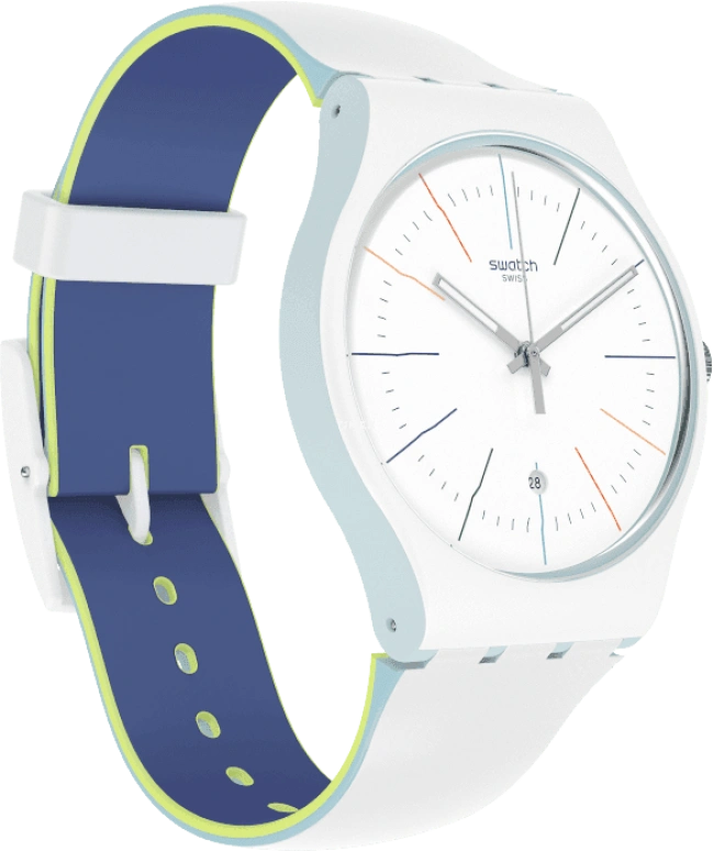 Swatch,Originals 41mm,41mm,Plastic,White,SUOS404