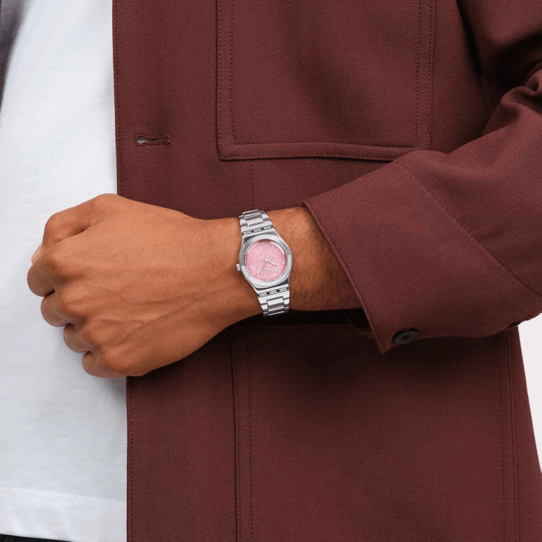 Swatch,IRONY 33mm,33mm,Stainless Steel,Pink Red,Quartz,Sapphire,Glass,Round,YLS234G
