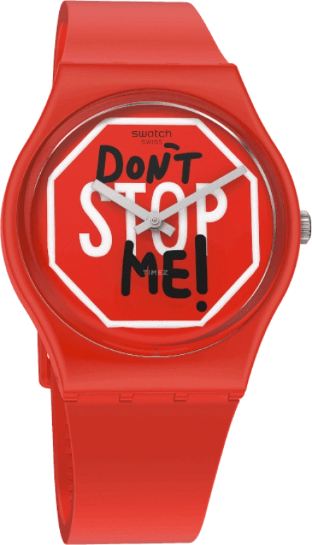 Swatch,Originals 34mm,34mm,Plastic,Red,GR183