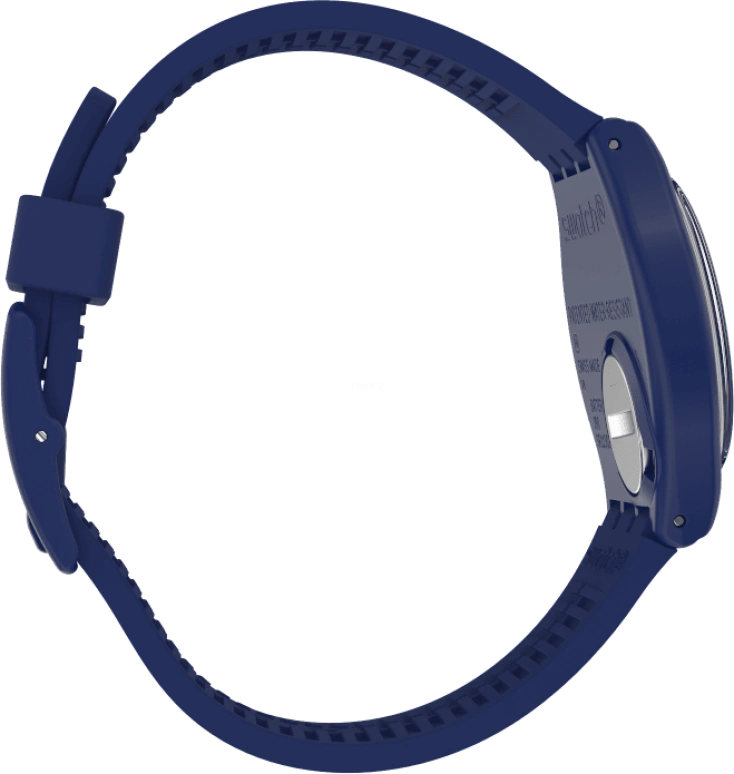 Swatch,Originals 34mm,34mm,Plastic,Blue,Sapphire,Crystal Glass,Closed,GN727