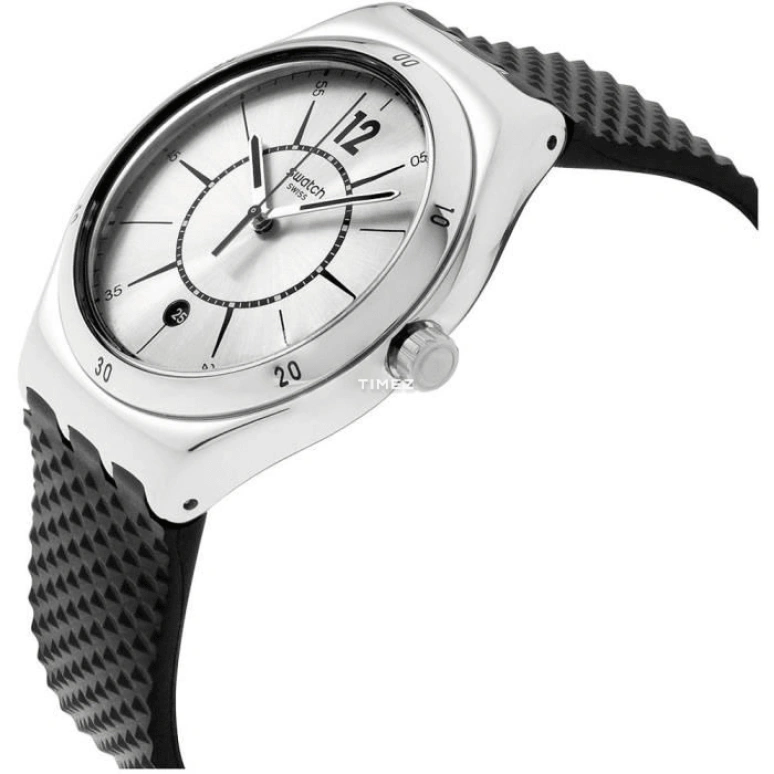 Swatch,CLASSIC 42.70mm,42.70mm,Stainless Steel,Silver,Quartz,Day,Tonneau,YWS406