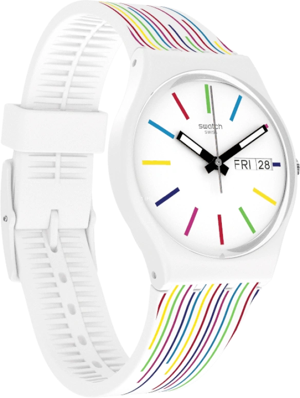 Swatch,Originals 34mm,34mm,Plastic,White,Closed,GW712