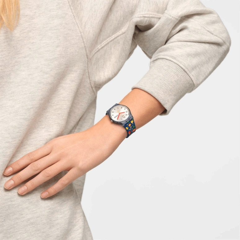 Swatch,Other 34mm,34mm,Bio-sourced,Grey,Quartz,Date,Day,SO28N704