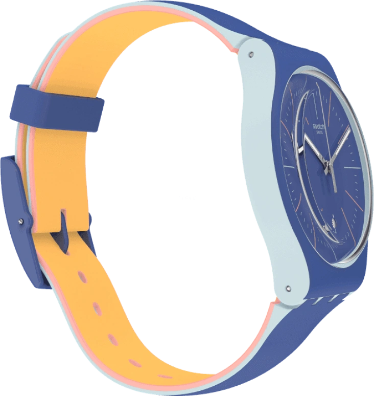 Swatch,Originals 41mm,41mm,Plastic,Blue,SUOS403